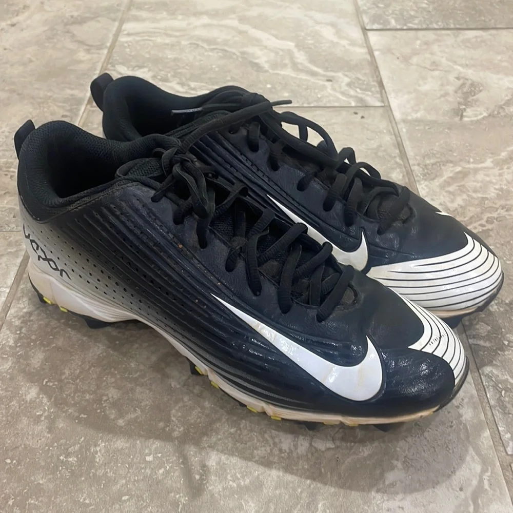 Nike Men’s Vapor Keystone 2 Low 'Black White' FastFlex Baseball Shoes Sz‎ 9.5